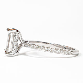 טבעת יהלום עגולה מבריקה 1.00-5.00 קראט – יהלום מעבדה – זהב צהוב 14 או 18 קראט - 18 אבני צד