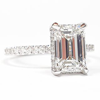 טבעת יהלום עגולה מבריקה 1.00-5.00 קראט – יהלום מעבדה – זהב צהוב 14 או 18 קראט - 18 אבני צד