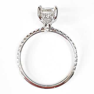 טבעת יהלום עגולה מבריקה 1.00-5.00 קראט – יהלום מעבדה – זהב צהוב 14 או 18 קראט - 18 אבני צד