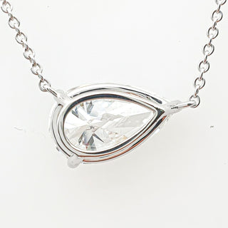 Pear Shape – Lab Grown Diamond – 14K/18K White Gold – Solitaire Necklace
