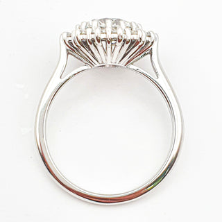 טבעת עגול דיאנה – יהלום מעבדה – זהב לבן 14/18 קראט