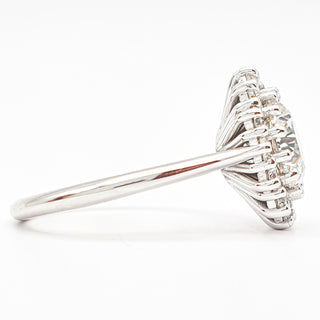 טבעת עגול דיאנה – יהלום מעבדה – זהב לבן 14/18 קראט