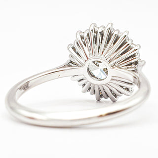 טבעת עגול דיאנה – יהלום מעבדה – זהב לבן 14/18 קראט