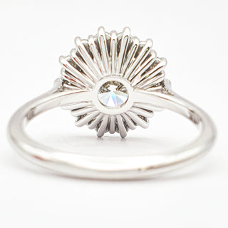 טבעת עגול דיאנה – יהלום מעבדה – זהב לבן 14/18 קראט