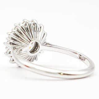 טבעת עגול דיאנה – יהלום מעבדה – זהב לבן 14/18 קראט