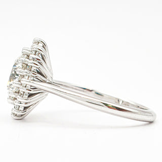 טבעת עגול דיאנה – יהלום מעבדה – זהב לבן 14/18 קראט