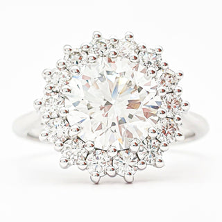 טבעת עגול דיאנה – יהלום מעבדה – זהב לבן 14/18 קראט