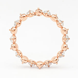 Eternity Ring 1.87 Carat Round Brilliant – Lab Grown Diamonds – 2.13 Gram 14K Rose Gold – 20 Side Stones