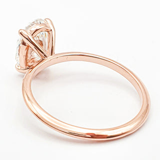 Oval Brilliant Solitaire Ring – Lab Grown Diamond – 14K/18K Rose Gold