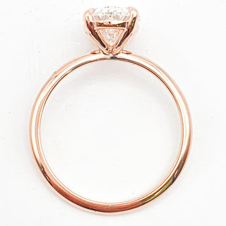 Oval Brilliant Solitaire Ring – Lab Grown Diamond – 14K/18K Rose Gold