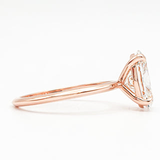 Oval Brilliant Solitaire Ring – Lab Grown Diamond – 14K/18K Rose Gold