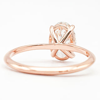 Oval Brilliant Solitaire Ring – Lab Grown Diamond – 14K/18K Rose Gold