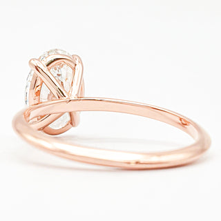 Oval Brilliant Solitaire Ring – Lab Grown Diamond – 14K/18K Rose Gold