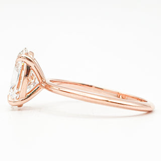 Oval Brilliant Solitaire Ring – Lab Grown Diamond – 14K/18K Rose Gold