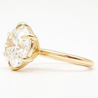Round Brilliant 6 Prong Solitaire Ring – Lab Grown Diamond – 14K/18K Yellow Gold