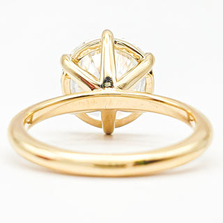 Round Brilliant 6 Prong Solitaire Ring – Lab Grown Diamond – 14K/18K Yellow Gold