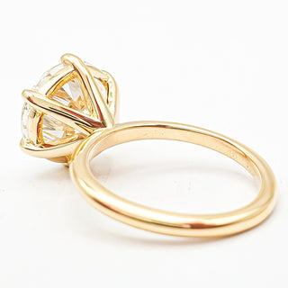 Round Brilliant 6 Prong Solitaire Ring – Lab Grown Diamond – 14K/18K Yellow Gold