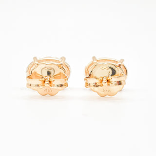 Oval Brilliant Earrings – Lab Grown Diamonds – 14K/18K Yellow Gold – Stud Earrings