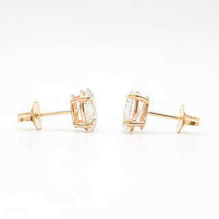 Oval Brilliant Earrings – Lab Grown Diamonds – 14K/18K Yellow Gold – Stud Earrings