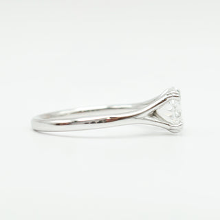 טבעת יהלום אובל סוליטר מבריקה 1.00-5.00 קראט – יהלום מעבדה – זהב לבן 14K/18K