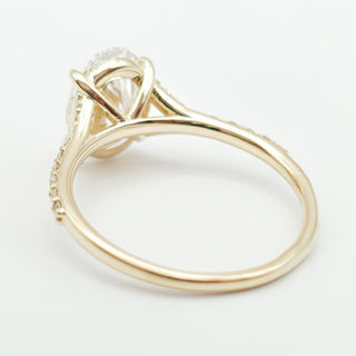 טבעת יהלום עגולה מבריקה 1.00-5.00 קראט – יהלום מעבדה – זהב צהוב 14 או 18 קראט - 18 אבני צד