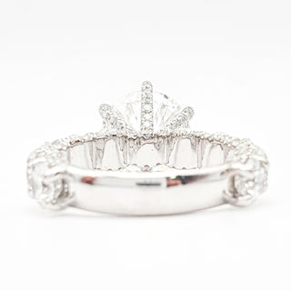 טבעת יהלום עגולה מבריקה 1.00-5.00 קראט – יהלום מעבדה – זהב צהוב 14 או 18 קראט - 18 אבני צד