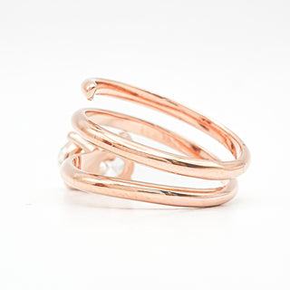 Oval Brilliant Spiral Solitaire Ring – Lab Grown Diamond – 14K/18K Rose Gold