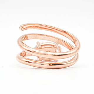 Oval Brilliant Spiral Solitaire Ring – Lab Grown Diamond – 14K/18K Rose Gold