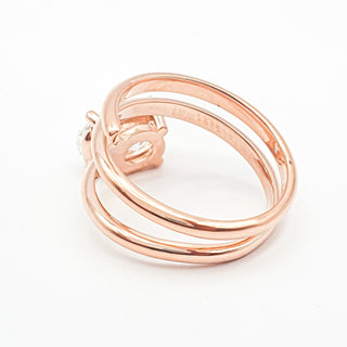 Oval Brilliant Spiral Solitaire Ring – Lab Grown Diamond – 14K/18K Rose Gold