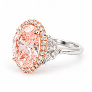 Oval Brilliant 4.37 Carat Lab-Grown Diamonds Ring | IGI Certified | 4.15 Gram 14K White Gold