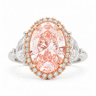 Oval Brilliant 4.37 Carat Lab-Grown Diamonds Ring | IGI Certified | 4.15 Gram 14K White Gold