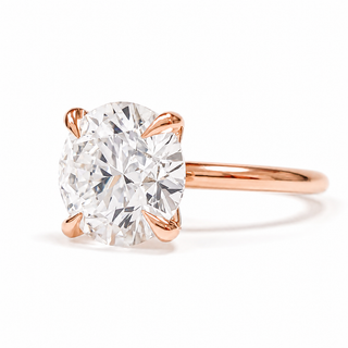 Round Brilliant Solitaire Ring – Lab Grown Diamond – 14K/18K Rose Gold