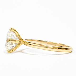 Round Brilliant 6 Prong Solitaire Ring – Lab Grown Diamond – 14K/18K Yellow Gold