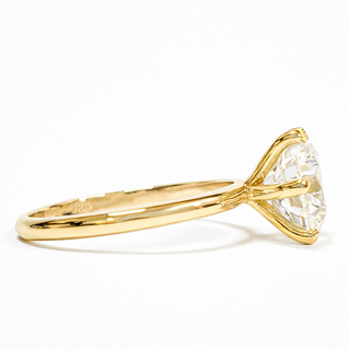 Round Brilliant 6 Prong Solitaire Ring – Lab Grown Diamond – 14K/18K Yellow Gold