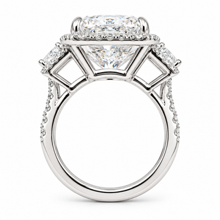 Cushion Brilliant 10.08 Carat Lab-Grown Diamonds Ring | IGI Certified | 7.52 Gram 14K White Gold