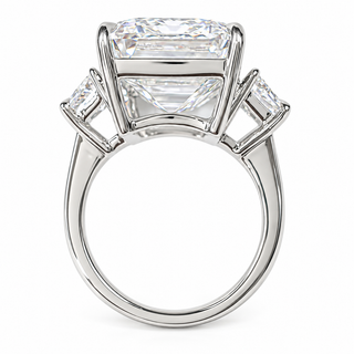 Emerald Cut 8.05 Carat Lab-Grown Diamonds Ring | IGI Certified | 6.22 Gram 18K White Gold