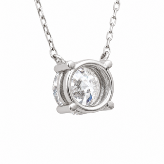 Round Brilliant – Lab Grown Diamond – 14K/18K White Gold – Solitaire Necklace