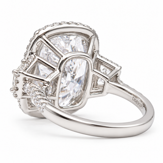 Cushion Brilliant 10.08 Carat Lab-Grown Diamonds Ring | IGI Certified | 7.52 Gram 14K White Gold