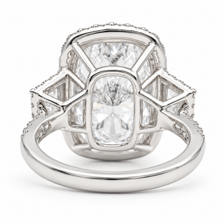 Cushion Brilliant 10.08 Carat Lab-Grown Diamonds Ring | IGI Certified | 7.52 Gram 14K White Gold
