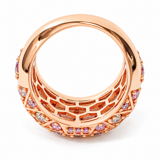 A Mosaic 3.98 Carat Lab-Grown Diamonds Ring | IGI Certified | 13.24 Gram 14K Rose Gold