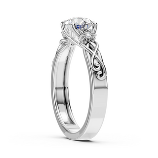 Wisteria White Gold Engagement Ring – Side