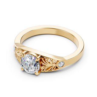 Aurelia Yellow Gold Lab-Grown Diamond Engagement Ring - detail