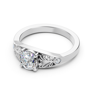 Aurelia White Gold Lab-Grown Diamond Engagement Ring - detail