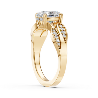 Lysandra Yellow Gold Engagement Ring – Side