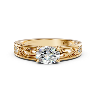 Liora Engagement Ring – Yellow Gold – Profile