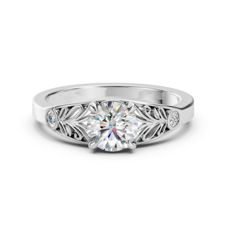 Aurelia White Gold Lab-Grown Diamond Engagement Ring - close-up