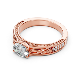 Liora Rose Gold Lab-Grown Diamond Engagement Ring - detail