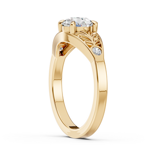 Aurelia Yellow Gold Lab-Grown Diamond Engagement Ring - profile view