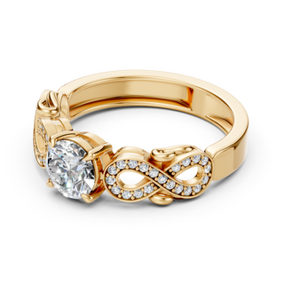 Elara Yellow Gold Engagement Ring – Close-Up