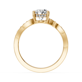 Lysandra Yellow Gold Engagement Ring – Front